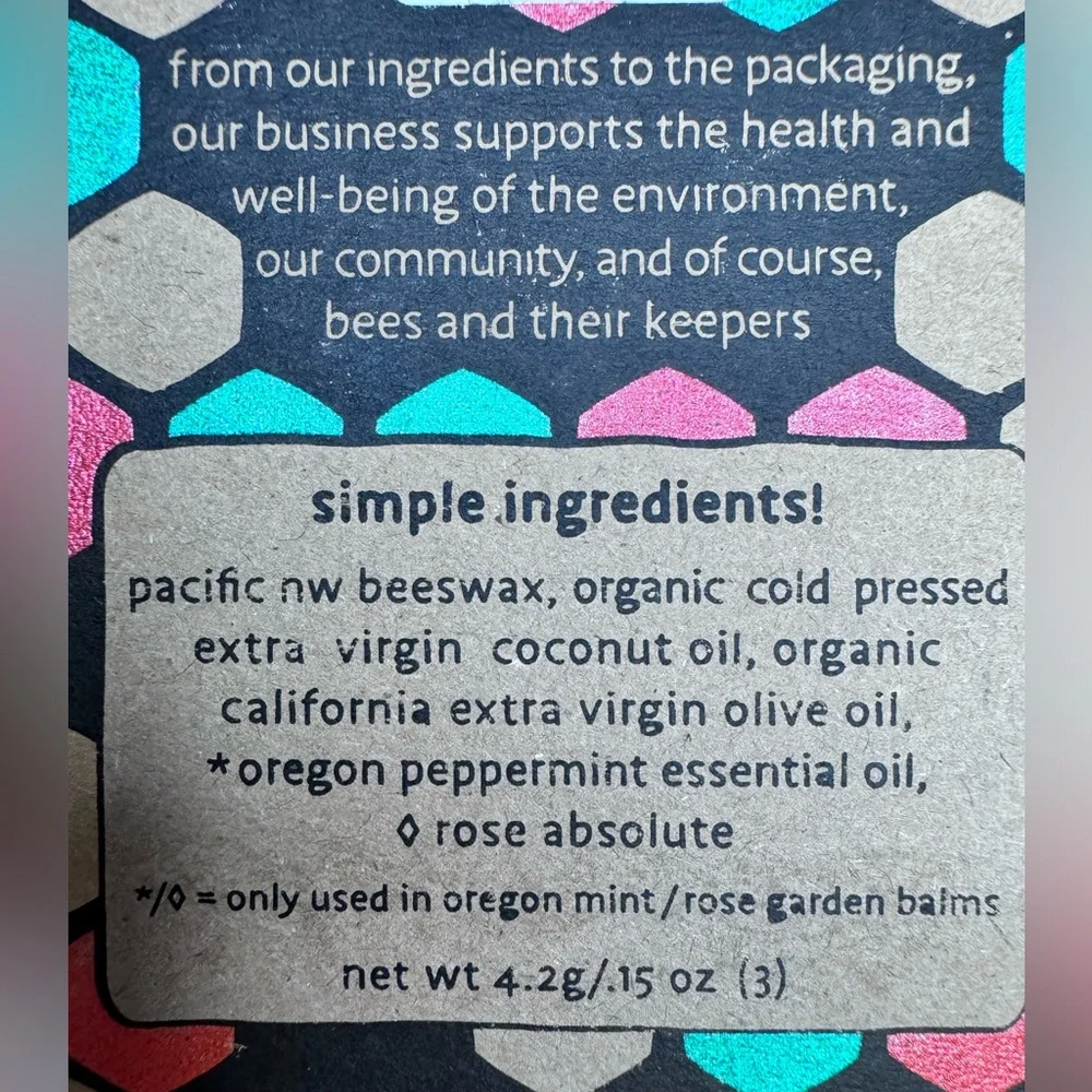 Portland Bee Balm 3 Pack - Rose Garden, Unscented and Oregon Mint Cruelty Free